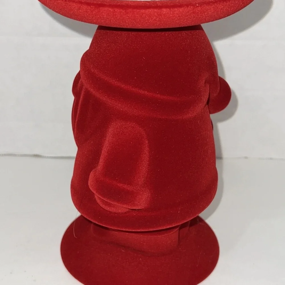 FLOCKED‎ SANTA Candle Holder